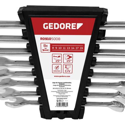 Imagem de Jogo de Chave Combinada 8 a 19mm 8 Peças Gedore Red 3365203
