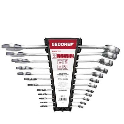 Imagem de Jogo De Chave Combinada Aço Cromo Vanádio 12 Pcs De 6 A 22mm Gedore Red