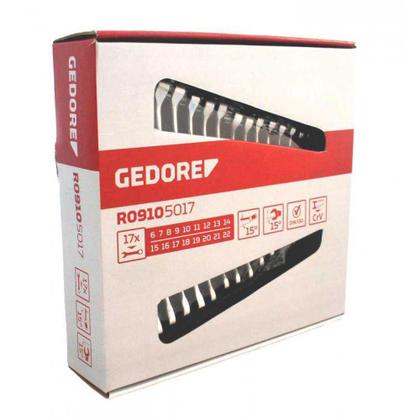 Imagem de Jogo De Chave Combinada Aço Cromo Vanádio 12 Pcs De 6 A 22mm Gedore Red