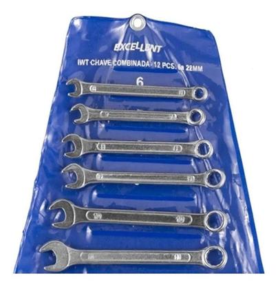 Imagem de JOGO DE CHAVE COMBINADA C/12 pçs 6-22mm EDA