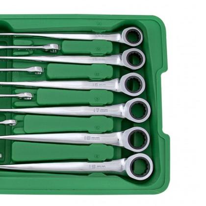 Imagem de Jogo De Chave Combinada Catraca Invertida 8 A 19 Mm 12 Pçs