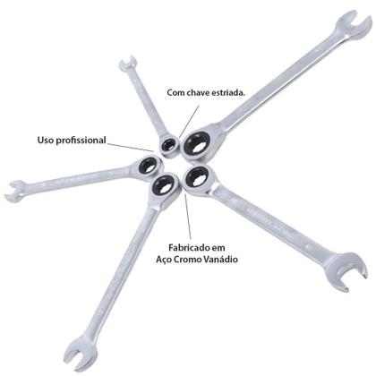 Imagem de Jogo De Chave Combinada Catracada Com 5 Peças - Eda