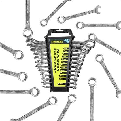 Imagem de Jogo De Chave Combinada Com 12 Peças De 6mm a 22mm