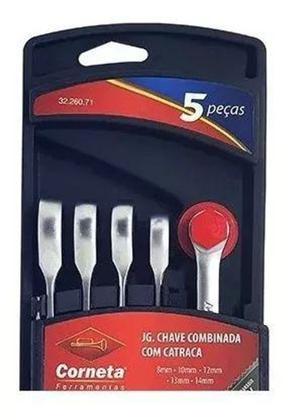 Imagem de Jogo De Chave Combinada Com Catraca 5 Peças - Corneta