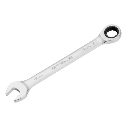 Imagem de Jogo de Chave Combinada com Catraca Cromo Vanadio Cromado 8pcs Stels