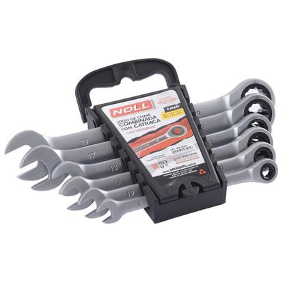 Imagem de Jogo De Chave Combinada Com Catraca De 8 A 19 Mm Com - 6 Pçs - 408,0044