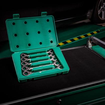 Imagem de Jogo de chave combinada com catraca reversível de 10 a 14 mm com 5 peças - ST09083SJ