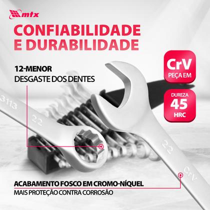 Imagem de Jogo de chave combinada, cromo vanadio, cromo fosco, 6-22mm, 12pcs // mtx