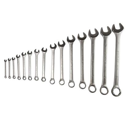 Imagem de Jogo de chave combinada de 6 a 32 aço cromo vanádio com 15 peças - Stanley