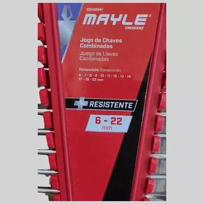 Imagem de Jogo de chave combinada mayle c/12pcs 6a22mm rack