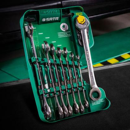 Imagem de Jogo de Chave Combinada Speedy Catraca 8 a 19mm SATA ST08007ASJ