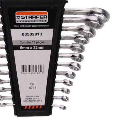 Imagem de Jogo de Chave Combinada STARFER 6 mm a 22 MM 12 Peças