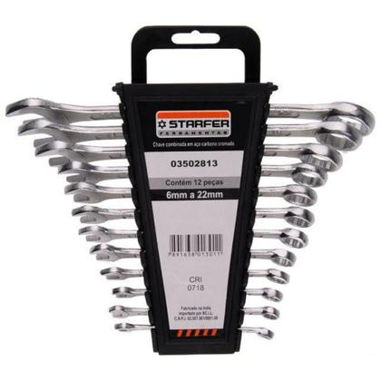Imagem de Jogo de Chave Combinada STARFER 6 mm a 22 MM 12 Peças