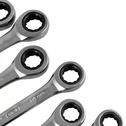 Imagem de Jogo De Chave Combinado Com Catraca Velocidade Belzer Speedy Surface Drive 8mm-19mm 12 Peças