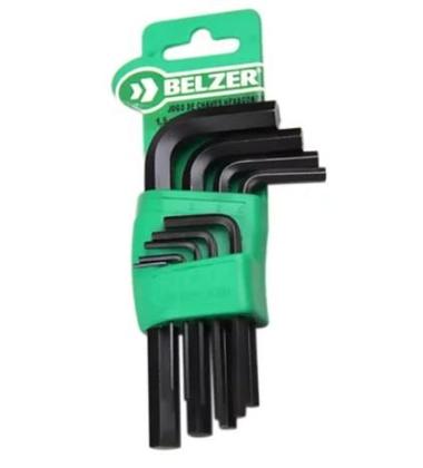 Imagem de Jogo de Chave Hexagonal (9 PEÇAS) 1,5 x 10mm REF: 220407SBR - BELZER