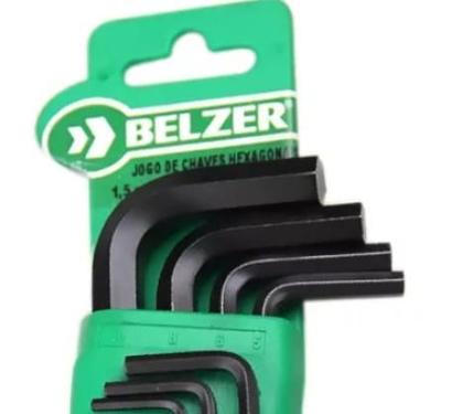 Imagem de Jogo de Chave Hexagonal (9 PEÇAS) 1,5 x 10mm REF: 220407SBR - BELZER