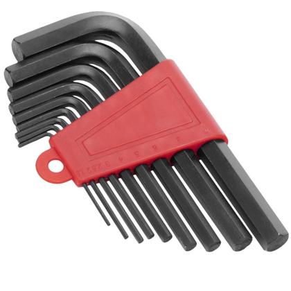 Imagem de Jogo de Chave Hexagonal Allen Curta de 1.5 à 10 mm com 9 Peças MTX