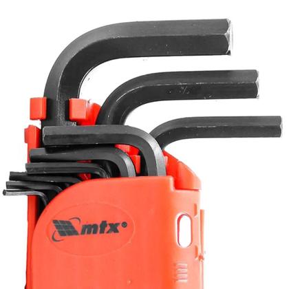 Imagem de Jogo de Chave Hexagonal Allen Longa de 1.5 à 10 MM com 9 Peças MTX