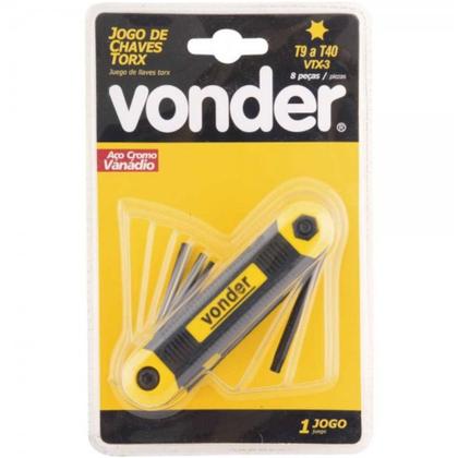 Imagem de Jogo de chave hexalobular em armação T9 a T40 com 8 peças - 35.73.209.040
