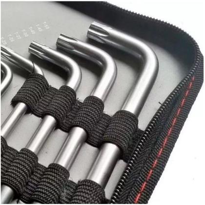 Imagem de Jogo de Chaves Allen e Torx Hexagonais Premium 18 Pçs