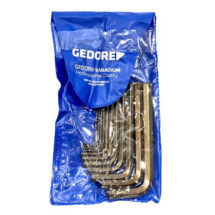 Imagem de Jogo de Chaves Allen Hexagonais Curta Tipo L 11 Peças 1,50 MM a 10 MM - Gedore 012110