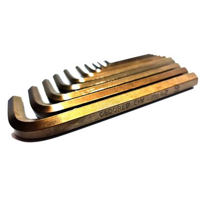 Imagem de Jogo de Chaves Allen Hexagonais Curta Tipo L 11 Peças 1,50 MM a 10 MM - Gedore 012110