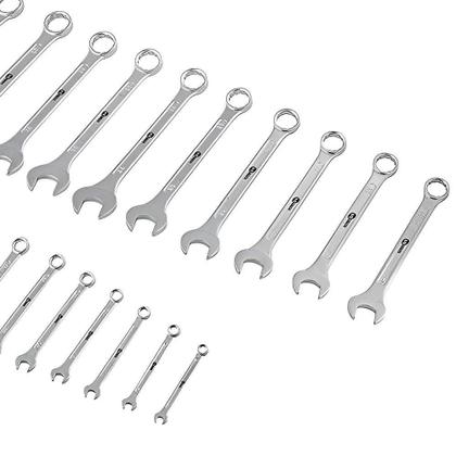 Imagem de Jogo de Chaves Combinada 6 a 32MM Cromada 26 Peças e Suporte NOVE54