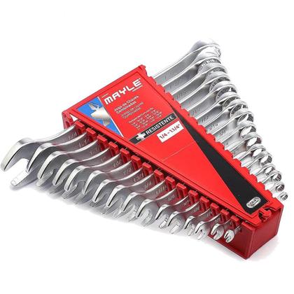 Imagem de Jogo de Chaves Combinadas 16 Peças 1/4 a 1.1/4 - 102904MY - MAYLE