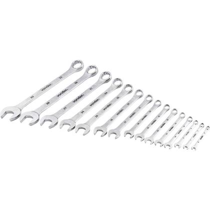 Imagem de Jogo De Chaves Combinadas 6 A 32 mm Aço Cromo 15 Pçs Vonder