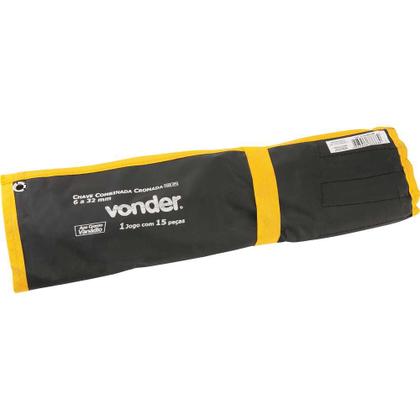 Imagem de Jogo De Chaves Combinadas 6 A 32 mm Aço Cromo 15 Pçs Vonder