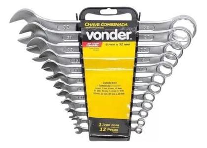 Imagem de Jogo de Chaves Combinadas 6mm a 32mm 12 Peças Vonder