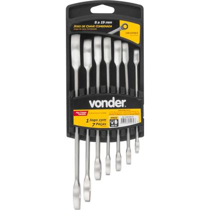 Imagem de Jogo De Chaves Combinadas 8,0 A 19 Mm 7 Peças Vonder