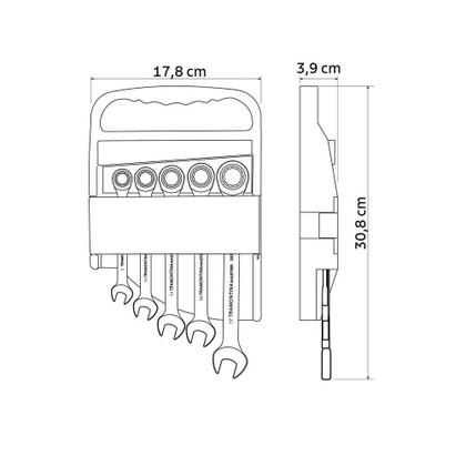 Imagem de Jogo De Chaves Combinadas Com Catraca 5 Peças Tramontina Master Tramontina