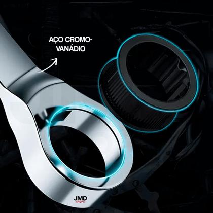 Imagem de Jogo de Chaves Combinadas com Catraca 7 Peças 8-19 mm Estojo Incluso para Oficinas