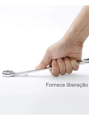 Imagem de Jogo De Chaves Combinadas Com Catraca Boca 12 Peças 6 A 14Mm