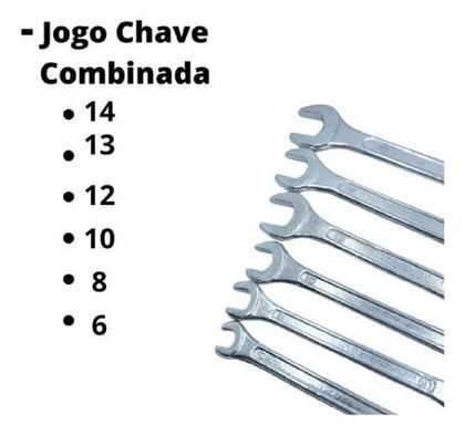 Imagem de Jogo De Chaves Combinadas Com Catraca Boca 12 Peças 6 A 14Mm