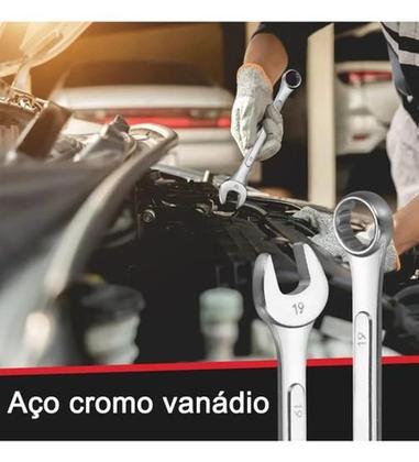 Imagem de Jogo De Chaves Combinadas Com Catraca Boca 12 Peças 6 A 14Mm