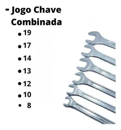 Imagem de Jogo De Chaves Combinadas Com Catraca Boca 12 Peças 8 A 19Mm
