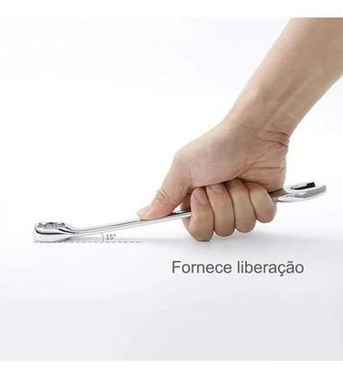 Imagem de Jogo De Chaves Combinadas Com Catraca Boca 12 Peças 8 A 19Mm