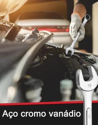 Imagem de Jogo De Chaves Combinadas Com Catraca Boca 12 Peças 8 A 19Mm