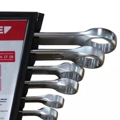 Imagem de Jogo de Chaves Combinadas CR-V 8 a 19 mm com 8 Peças Gedore