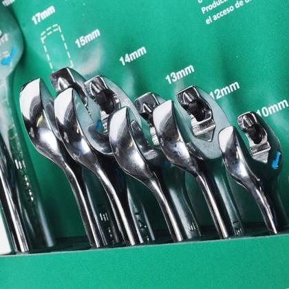 Imagem de Jogo de Chaves Combinadas Speedy com Catraca - 8 Peças SATA