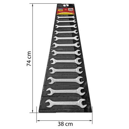 Imagem de Jogo de Chaves Combinadas Tramontina Basic com Corpo em Aço Especial Cromado 12 Peças 41128212