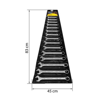 Imagem de Jogo de Chaves Combinadas Tramontina Basic com Corpo em Aço Especial Cromado 15 Peças