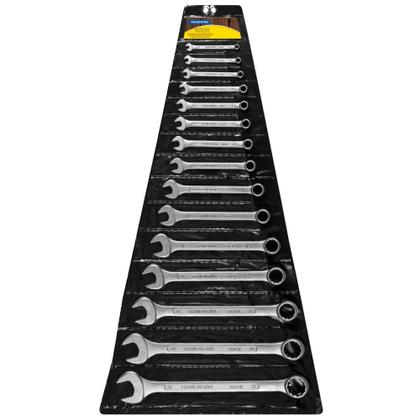 Imagem de Jogo de Chaves Combinadas Tramontina Basic com Corpo em Aço Especial Cromado 15 Peças