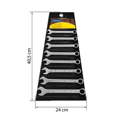Imagem de Jogo de Chaves Combinadas Tramontina Basic com Corpo em Aço Especial Cromado  8 Peças