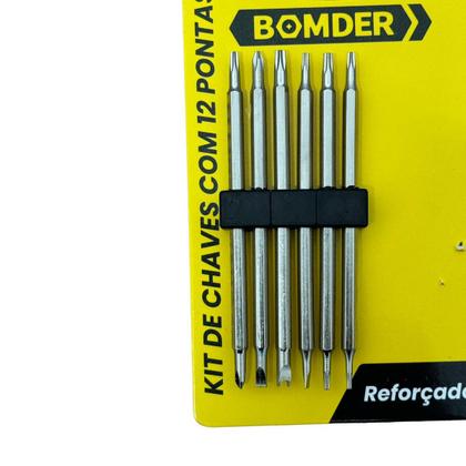 Imagem de Jogo De Chaves De Fenda E Philips Precisão Ponta Dupla 12 Em 1