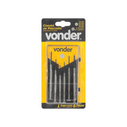Imagem de Jogo de chaves de fenda/phillips precisão com 6pçs VONDER