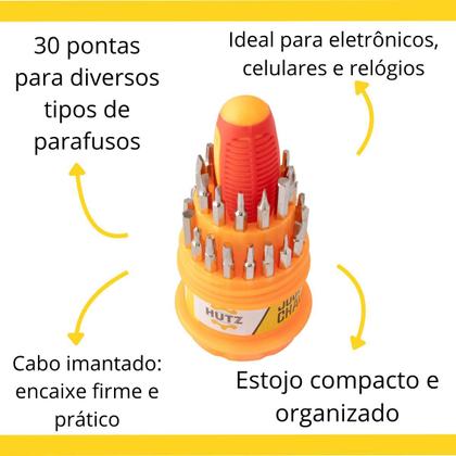Imagem de Jogo de Chaves de Precisão 30 Peças com Ponta Magnética e Estojo