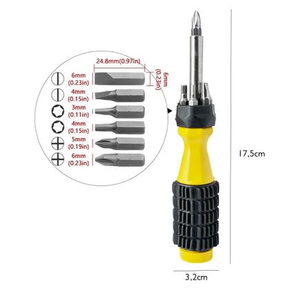 ぷぷ Chave fenda philips parafusadeira eletrica c/ 12 pontas bits